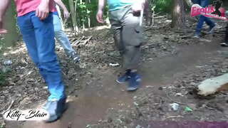 German cum outdoor teens fuck in group sex